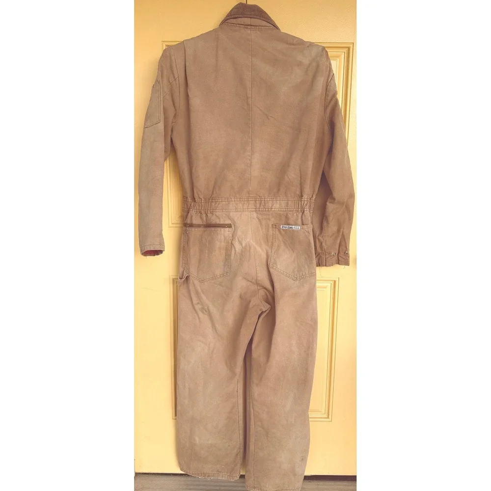 Men's Brown Workwear Coverall - Picture 4 of 16